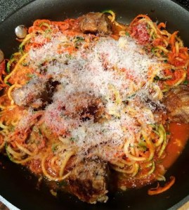 Zoodles and Meatballs